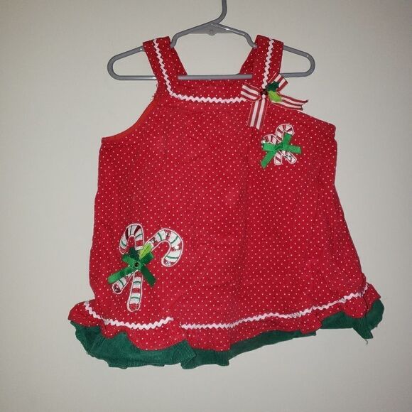RARE EDITIONS CORDUROY CHRISTMAS HOLIDAY DRESS - Picture 1 of 6